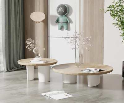 现代茶几组合3D模型下载